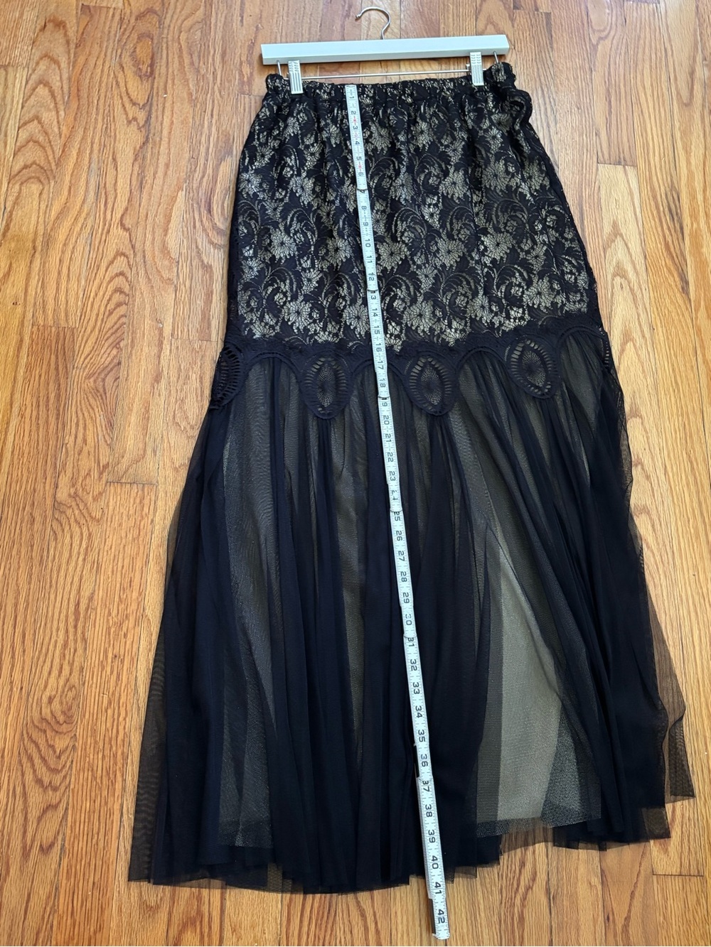 Damianou Black Lace 3 Pc Set 90s Vintage Midi Made in USA Autumn Wedding Large - Picture 10 of 16
